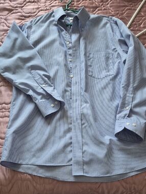 Arrow Light Blue Pinstripe Button-Down Dress Shirt